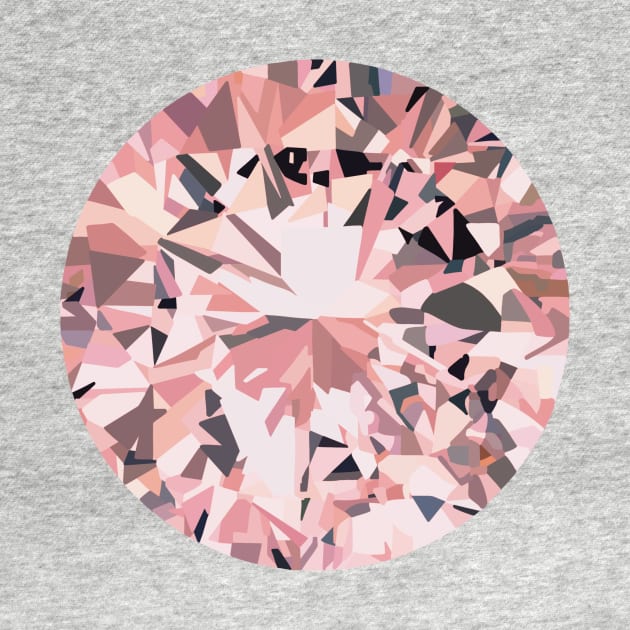 Pink diamond geometric illustration by Tana B 